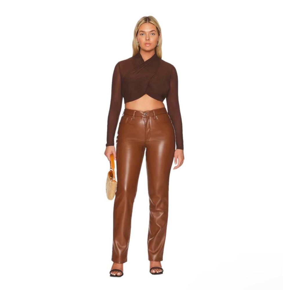 NWOT! Good American Better Than Leather Good Icon Pant - Size 12/31